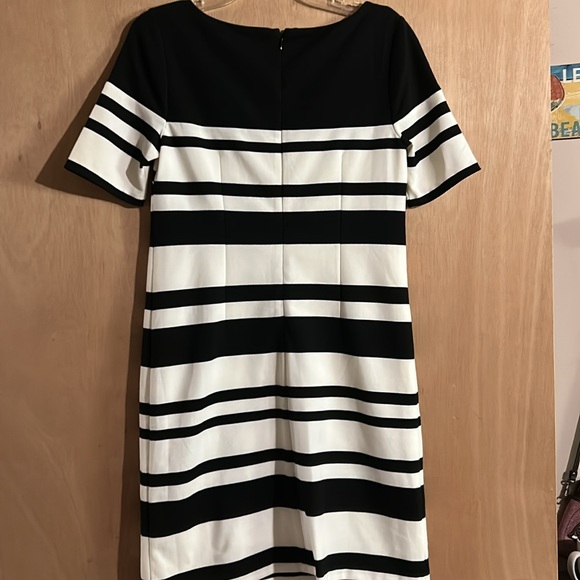 White House Black Market Sheath MIDI Dress Black and White - Picture 5 of 6